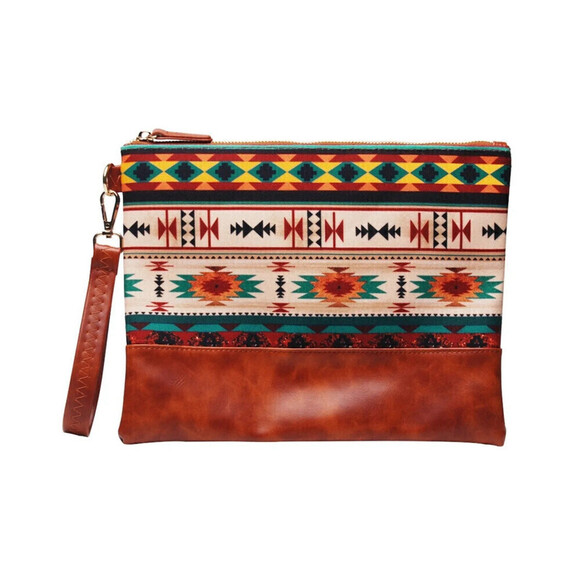 Aztec Print Clutch Wristlet - Picture 1 of 4